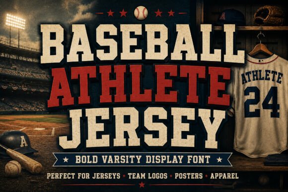 Baseball Athlete Jersey Font