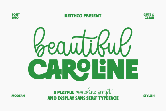 Beautiful Caroline Font for Web Design