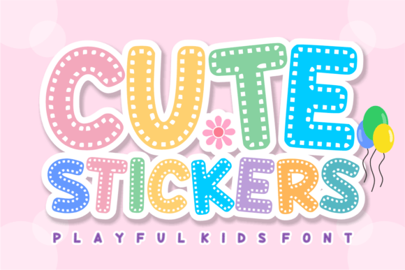 Cute Stickers Font for Creative Branding