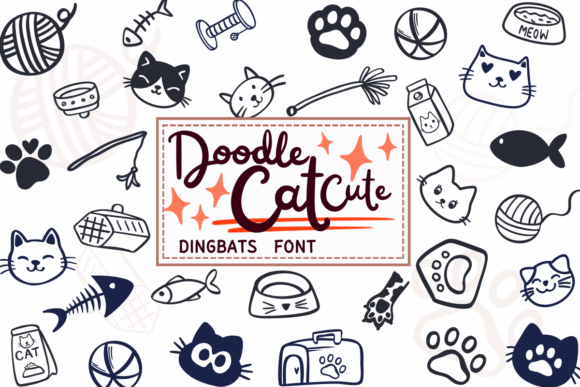 Doodle Cat Cute Font