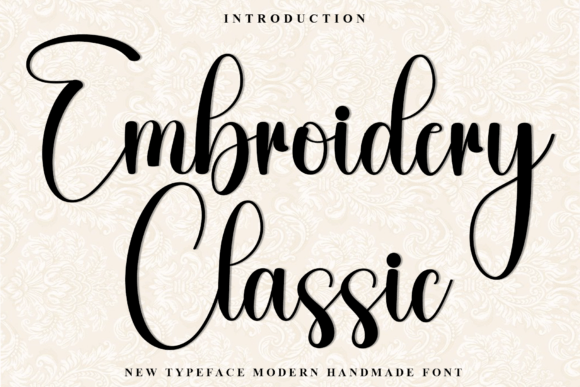 Embroidery Classic Font for Holiday Campaigns