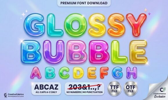 Glossy Bubble Font