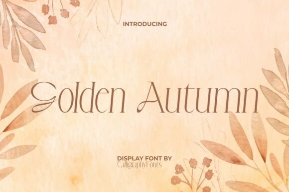 Golden Autumn Font for Creative Campaigns