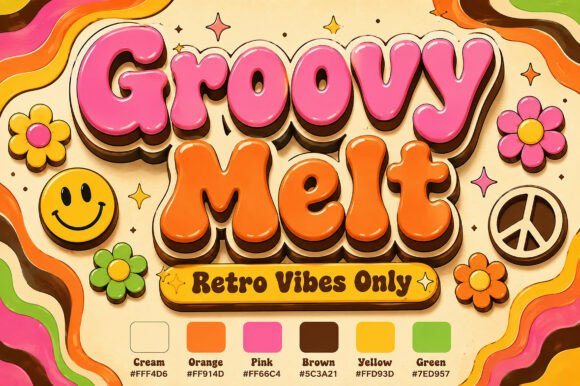 Groovy Melt Font for Creative Brands