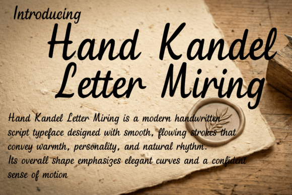 Hand Kandel Letter Miring Font
