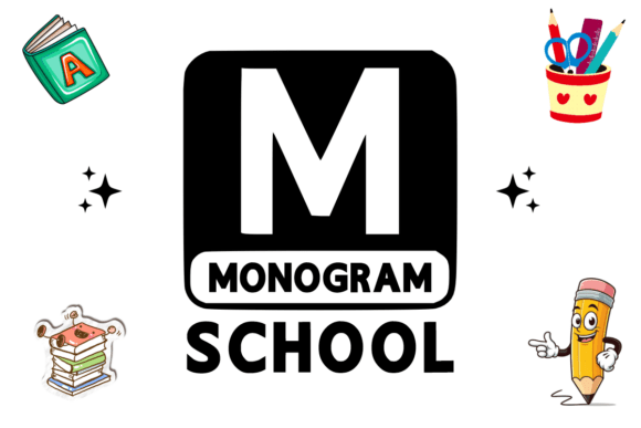 Monogram School Font for Creative Projects