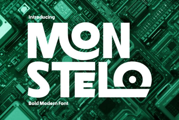 Monstelo: A Bold Font for Modern Branding