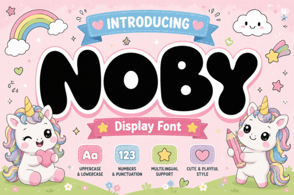 Noby Font: Playful Display Type