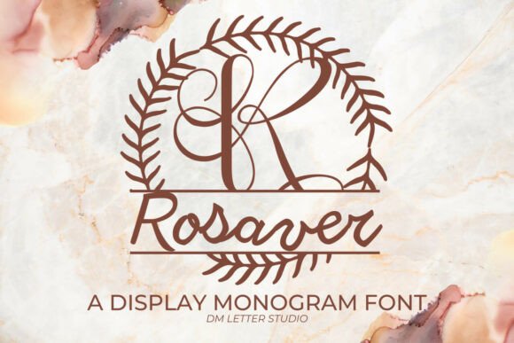 Rosaver Split Monogram Font