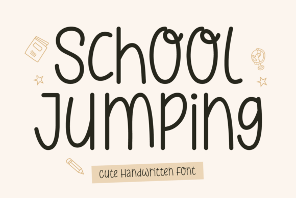 School Jumping Font for Creative Projects