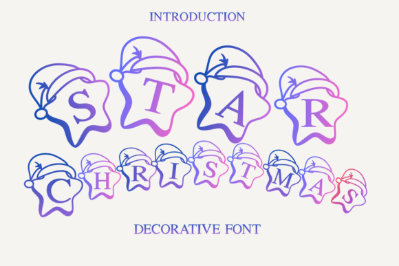 Star Christmas Font for Holiday Web Design