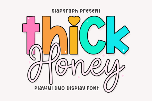 Thick Honey Duo Font for Business Branding
